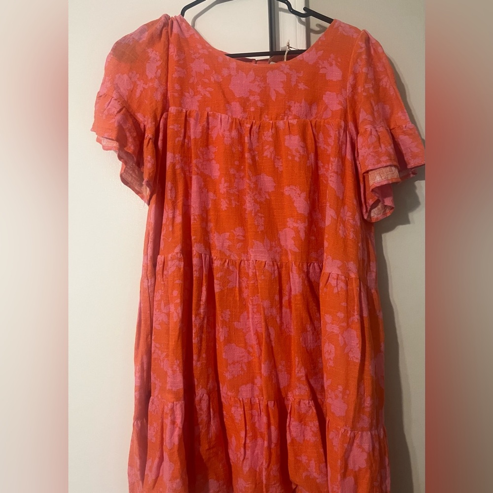 Olivaceous Vibrant Coral and Pink Dress
